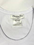 White Christian Dior Diamanté Tank Top