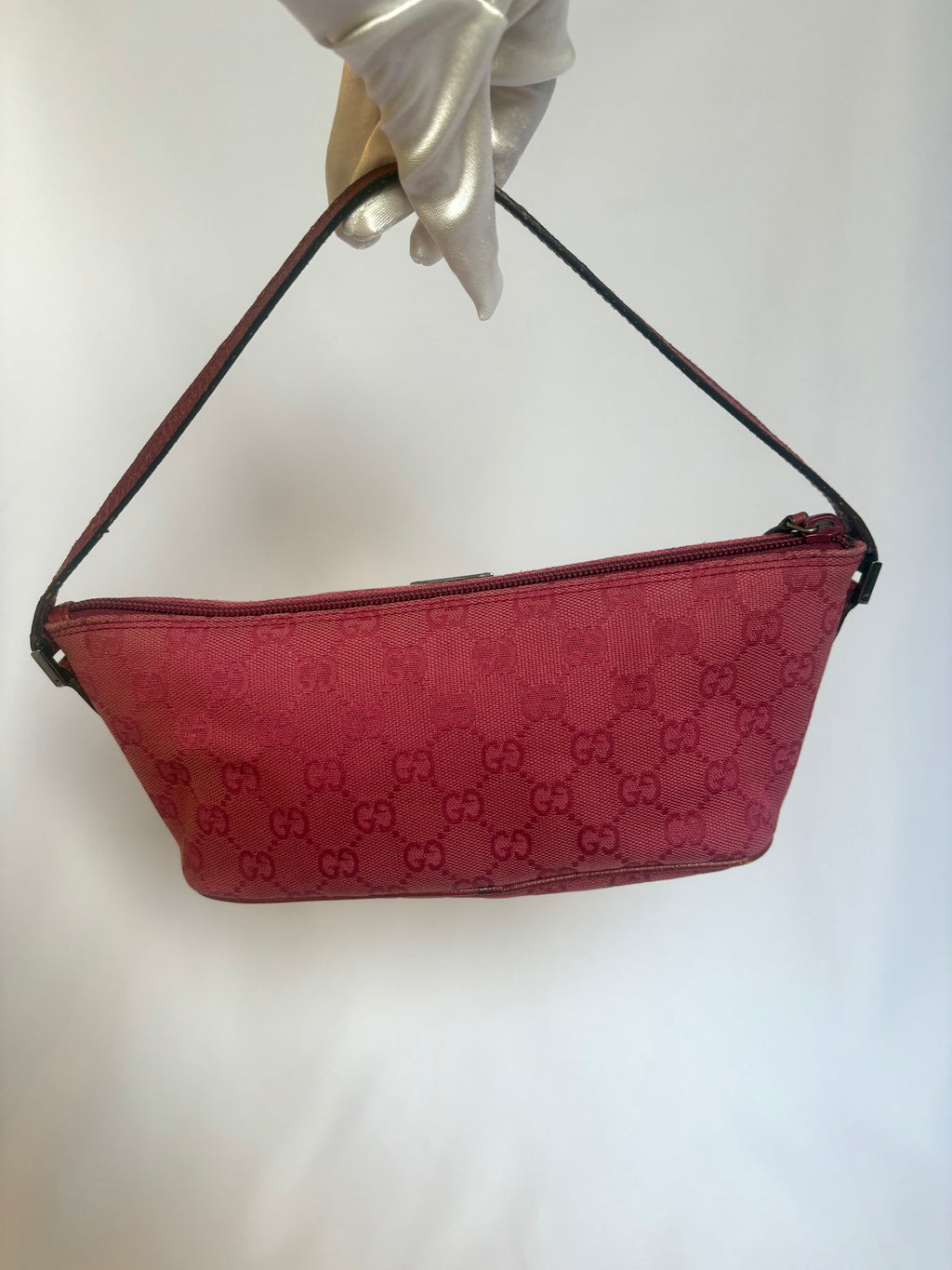 Pink Gucci Monogram Pochette Bag