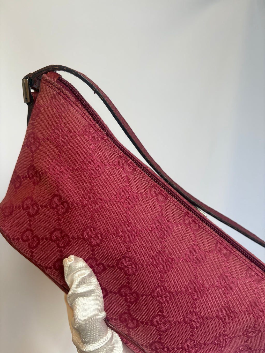Pink Gucci Monogram Pochette Bag