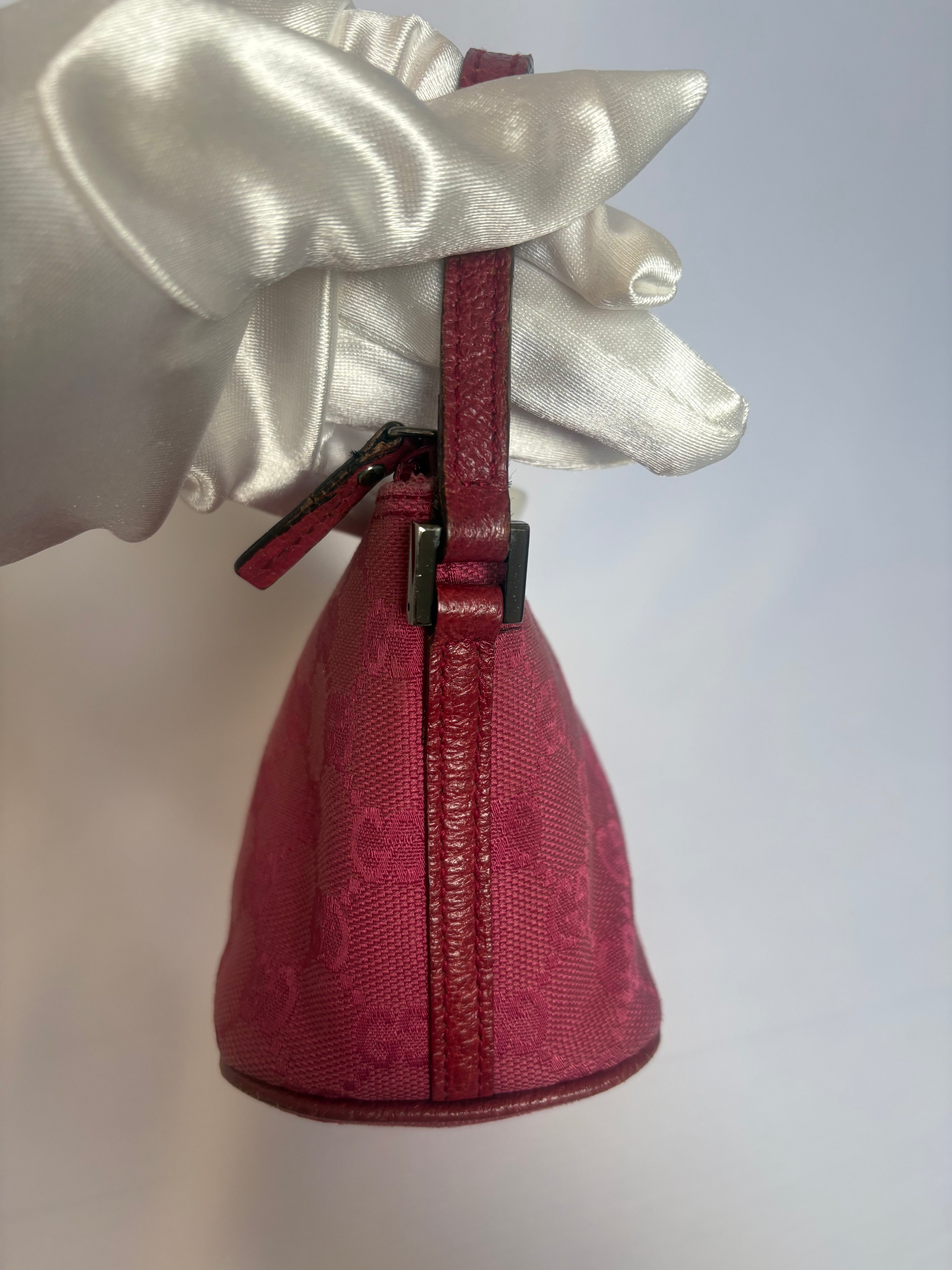 Pink Gucci Monogram Pochette Bag